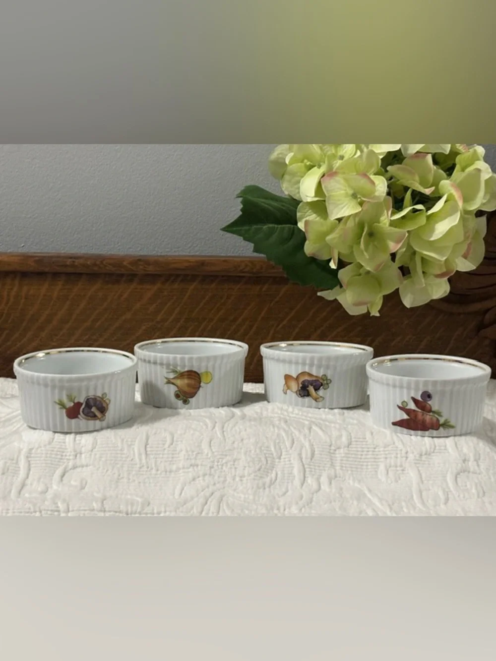 Louis Lourioux  France Set of 4 Ramekins, Vegetables